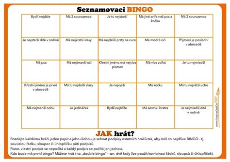 seznamovací bingo|Seznamovací hry k začátku školního roku